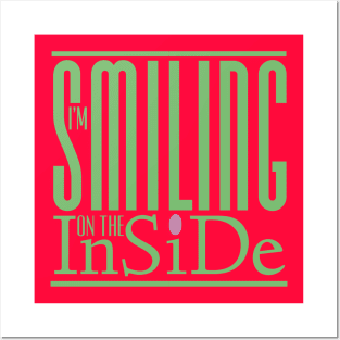 I’m Smiling On The Inside 03green-pinkDot Posters and Art